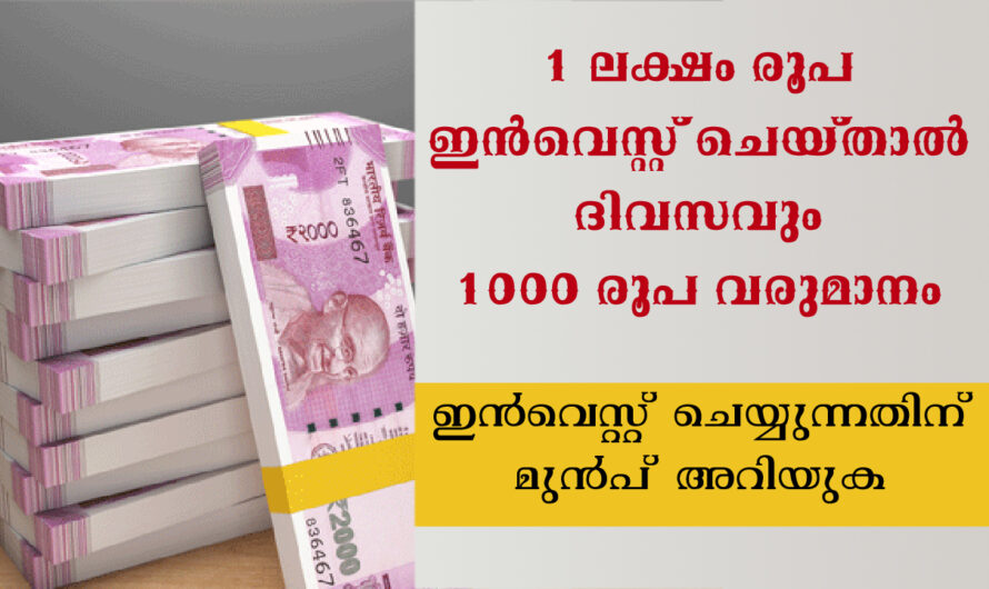 1  ലക്ഷം ഇൻവെസ്റ്റ് ചെയ്താൽ ദിവസവും 1000 രൂപ, സത്യമെന്ത്