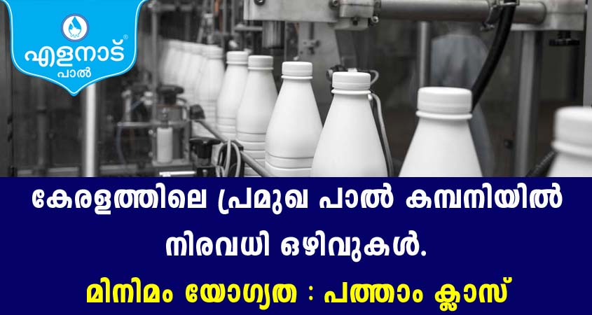 Job openings in Elanadu milk – Apply now