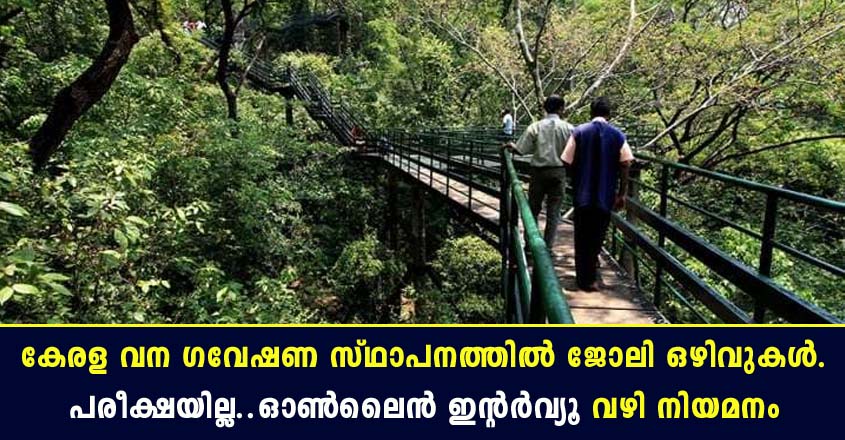 Kerala Forest Research Institute Job openings