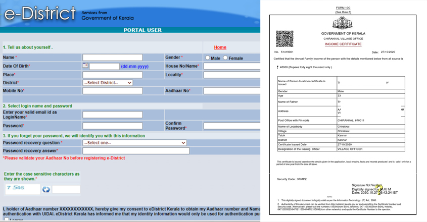 How to Apply for Income Certificate Online.