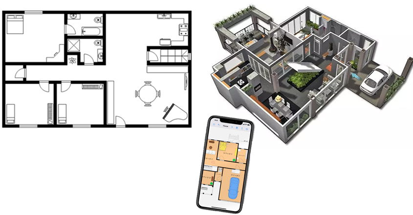 An ideal app for creating and editing floor plans.